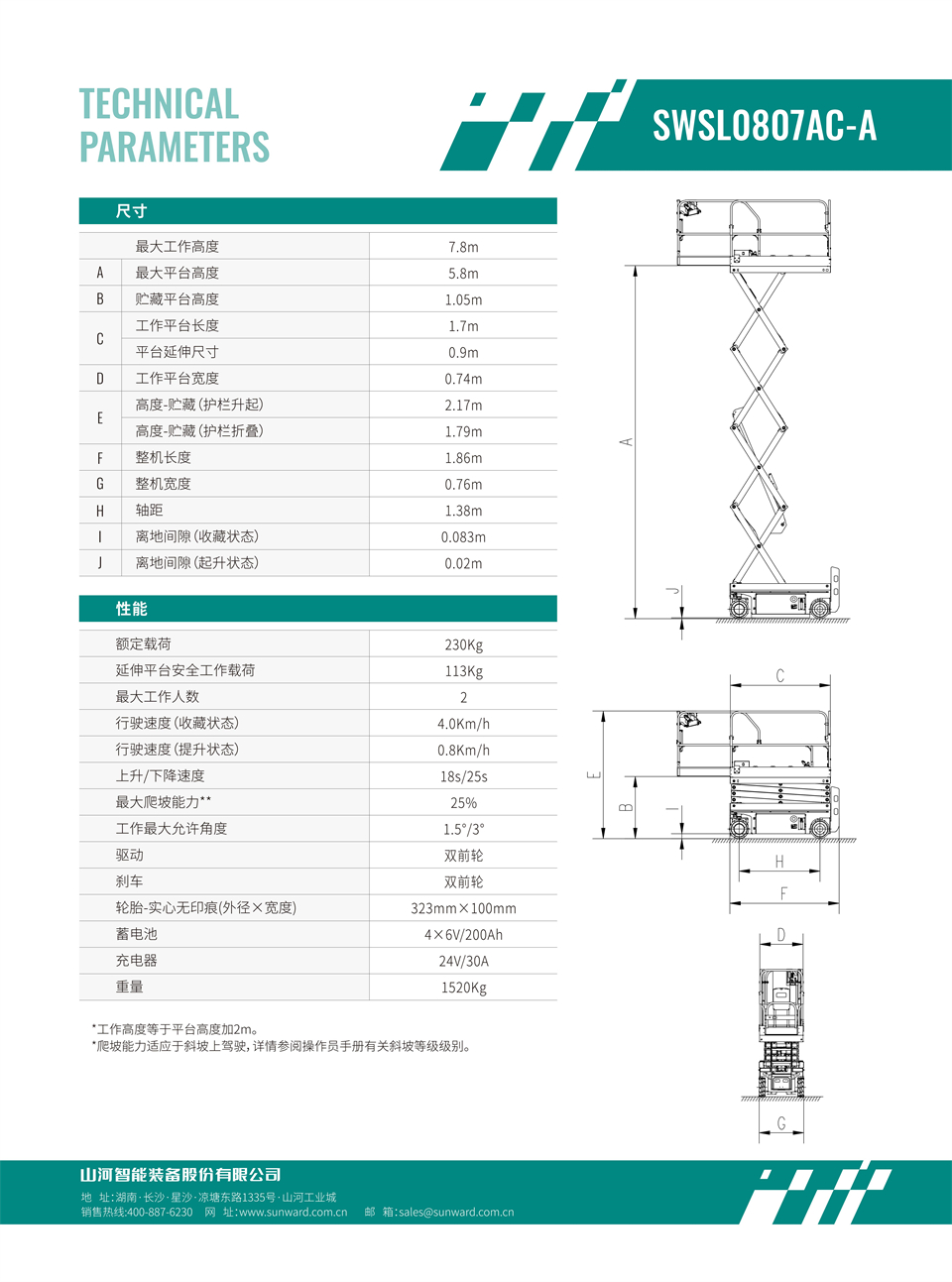 SWSL0807AC-A 全電動剪叉式高空作業(yè)平臺